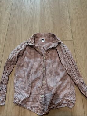 Janie and Jack Red and White Gingham Button-Down Shirt